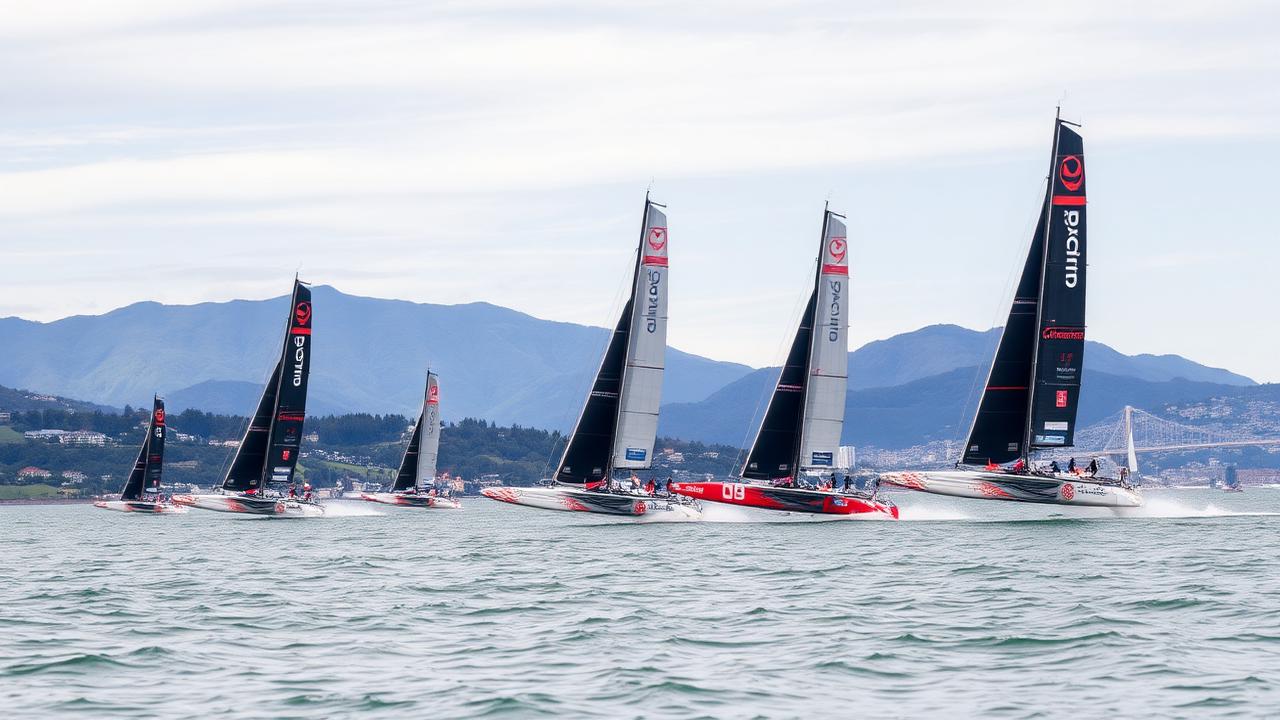 SailGP Racing Halted in Lyttelton After Dolphins Enter Course